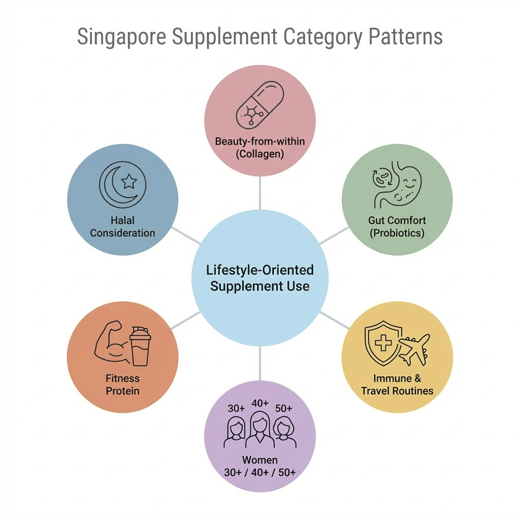Singapore supplement category patterns overview
